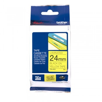 Brother TZe-S651 Black on Yellow (24mm) Strong Adhesive Tapes