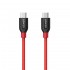 Anker A8187 PowerLine+ 3ft USB-C to USB-C 2.0 Connector Cable - Red (0.9m)