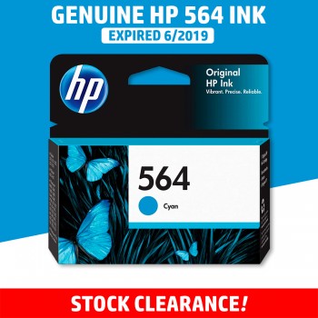 [CLEARANCE] Original HP 564 Cyan Ink Cartridge - Genuine HP Ink CB318WA CB318A CB318 Color Ink (300 Pages)