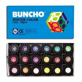 BUNCHO Poster Color - 15cc, 18 colors