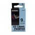 Casio Ez-Label Tape Cartridge - 9mm, Black on Clear (XR-9X1)