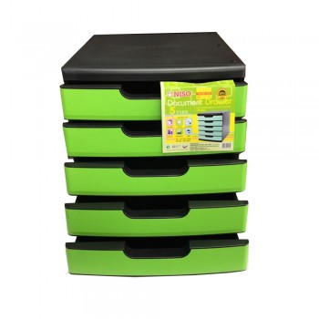 Niso 5 Tier Letter Tray Green (8822)
