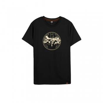 Batman Series: Golden Logo Tee (Black, Size L)