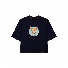 Disney Classic Series Bambi Head Women Tee (Black, L)