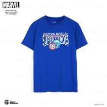 Marvel: Marvel Kawaii Tee Captain America - Blue, Size XS (APL-MK-TEE-002)