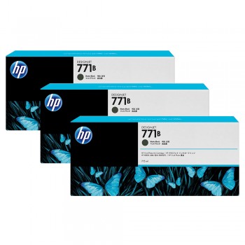 HP 771B 3-pack 775-ml Matte Black Designjet Ink Cartridges (B6Y23A)