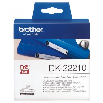 Brother DK22210 Continuous Length Paper Tape - 29mm x 30.48m