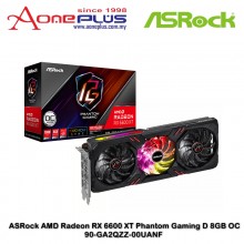 ASRock AMD Radeon RX 6600 XT Phantom Gaming D 8GB OC