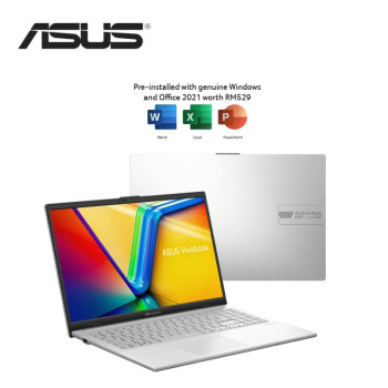 Asus VivoBook Go 15 E1504F-ANJ870 / 871 / 872WS LAPTOP (BLACK / SILVER / FREY GREEN COLOR)