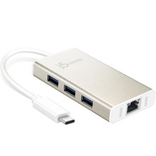 J5CREATE JCH471 USB-C MULTI-ADAPTER GIGABIT ETHERNET/USB3.1 HUB