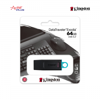 Kingston 64GB DataTraveler Exodia DTX USB 3.2 Flash Drive (DTX/64GB)