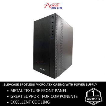 SLEVCASE SPOTLESS Micro ATX Casing WITH POWER SUPPLY